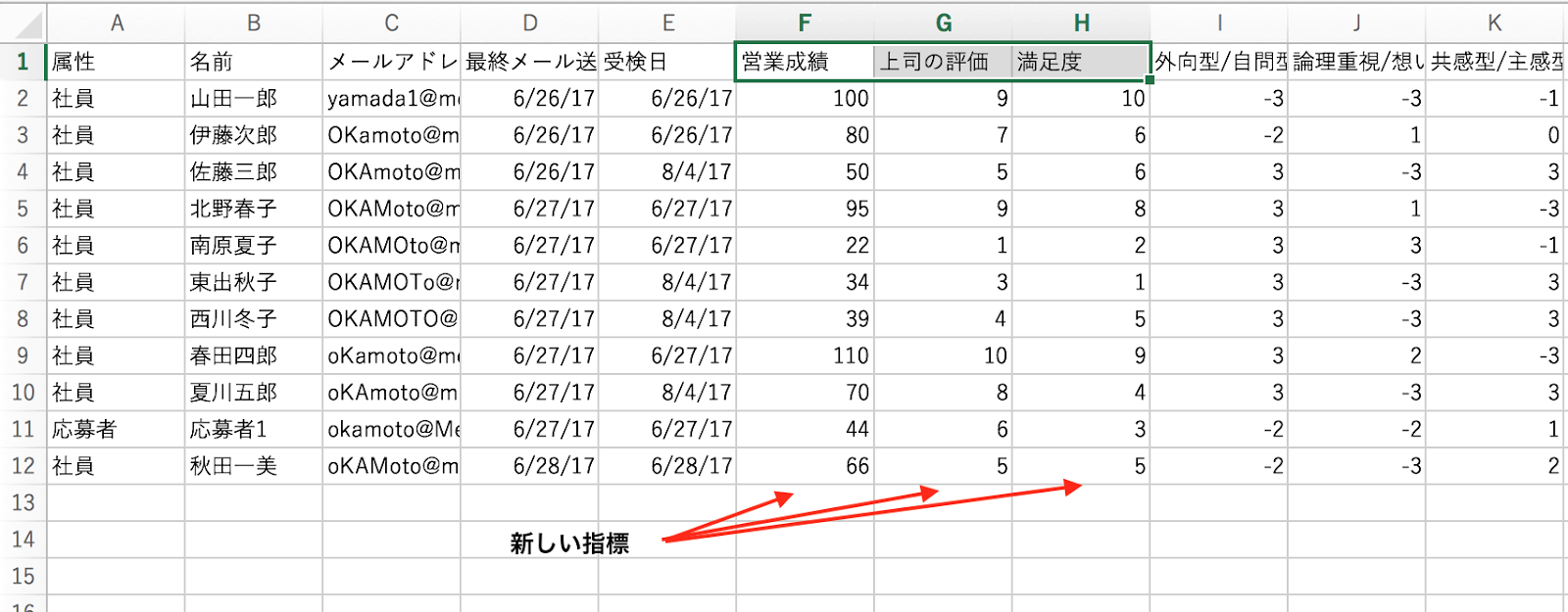 csvファイル画面
