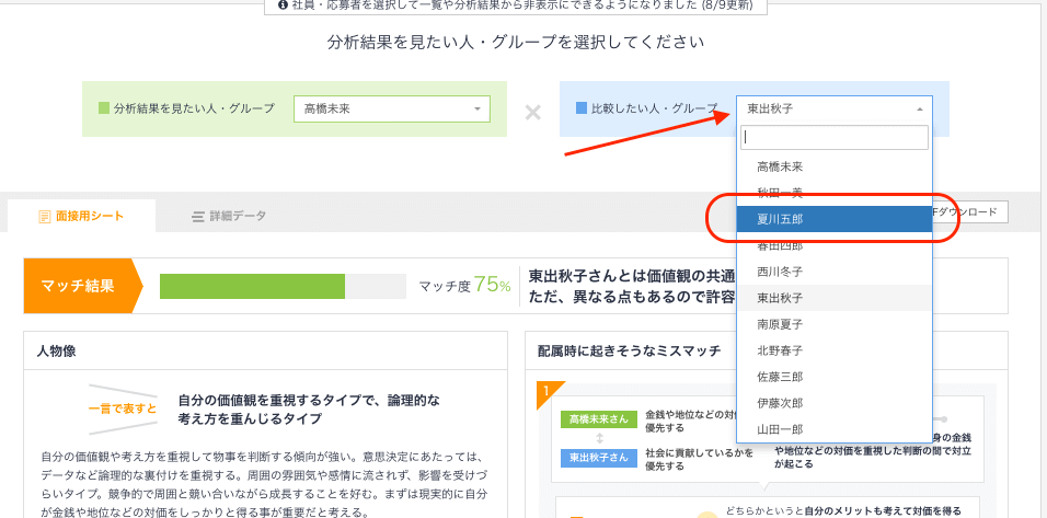 夏川五郎さんとの相性