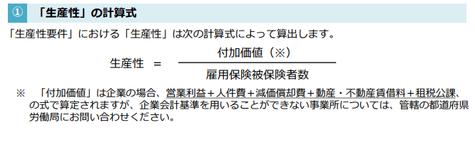 生産性の計算式