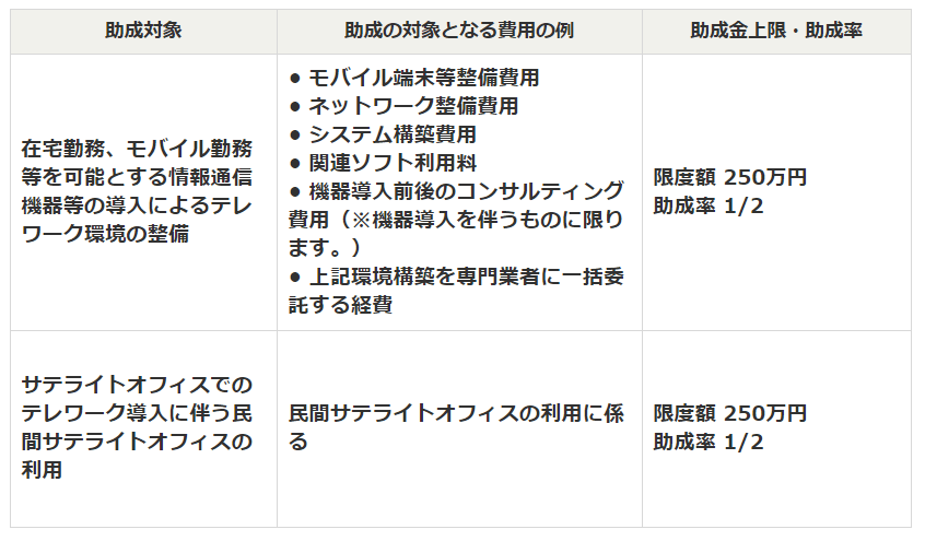 テレワーク活用推進助成金