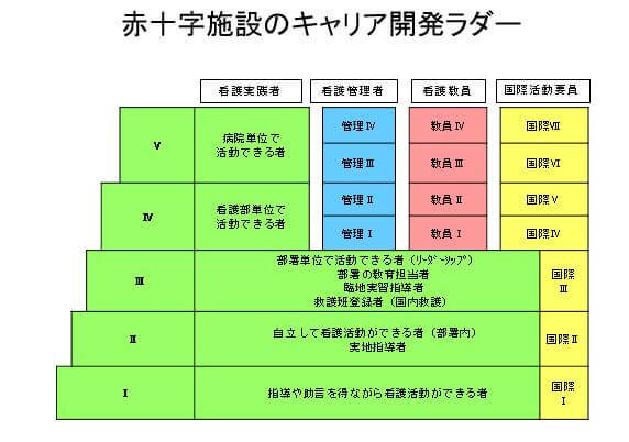 赤十字施設のキャリア開発ラダー