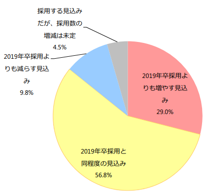 2020年卒採用見込み